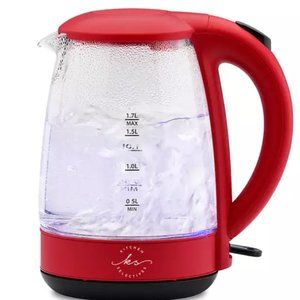 1.7 Liter Glass Kettle, red color